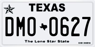 TX license plate DMO0627