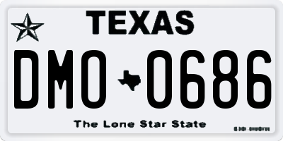 TX license plate DMO0686