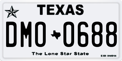TX license plate DMO0688