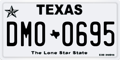 TX license plate DMO0695