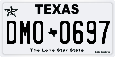 TX license plate DMO0697