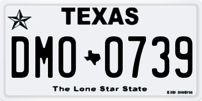 TX license plate DMO0739