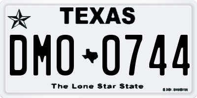 TX license plate DMO0744