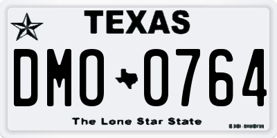 TX license plate DMO0764