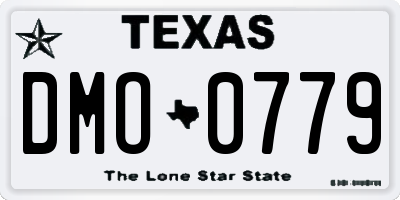 TX license plate DMO0779