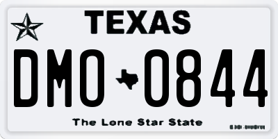 TX license plate DMO0844