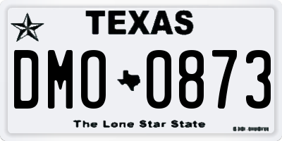 TX license plate DMO0873