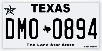 TX license plate DMO0894