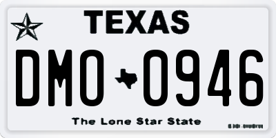 TX license plate DMO0946