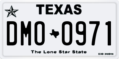 TX license plate DMO0971