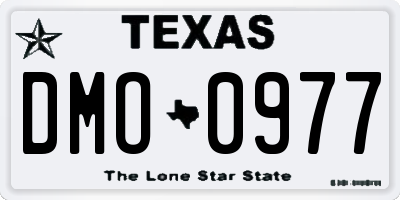 TX license plate DMO0977