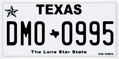 TX license plate DMO0995