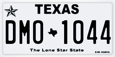 TX license plate DMO1044