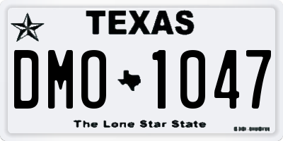 TX license plate DMO1047