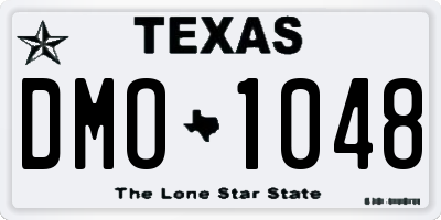 TX license plate DMO1048