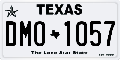 TX license plate DMO1057