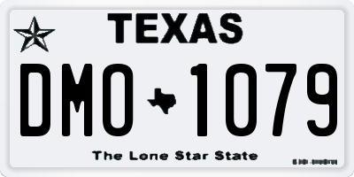 TX license plate DMO1079