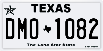 TX license plate DMO1082