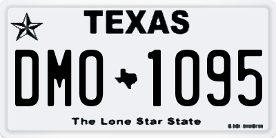 TX license plate DMO1095