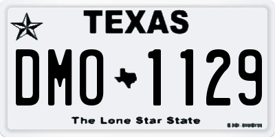 TX license plate DMO1129