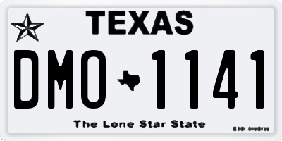 TX license plate DMO1141