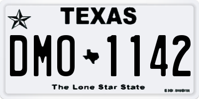 TX license plate DMO1142