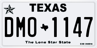 TX license plate DMO1147