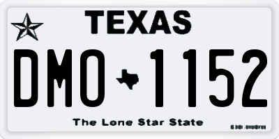 TX license plate DMO1152