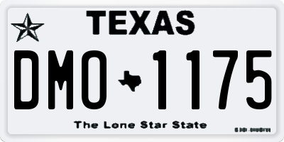TX license plate DMO1175