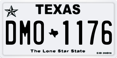 TX license plate DMO1176