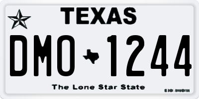 TX license plate DMO1244