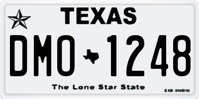 TX license plate DMO1248