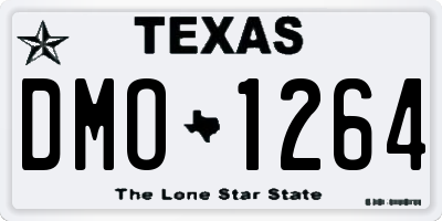 TX license plate DMO1264