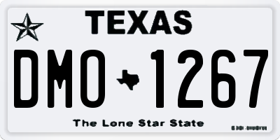 TX license plate DMO1267