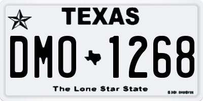 TX license plate DMO1268