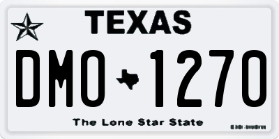TX license plate DMO1270