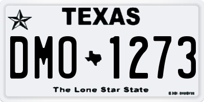 TX license plate DMO1273