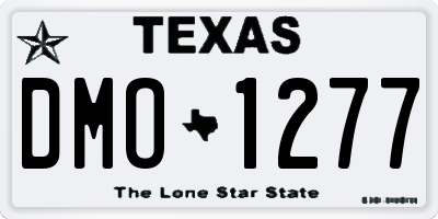 TX license plate DMO1277