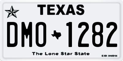 TX license plate DMO1282