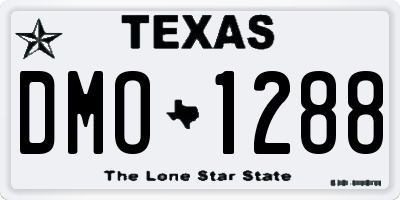 TX license plate DMO1288