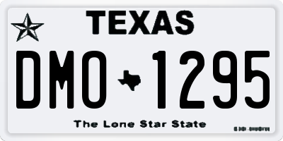 TX license plate DMO1295