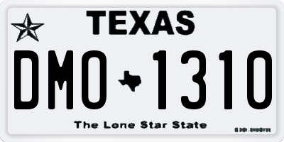 TX license plate DMO1310