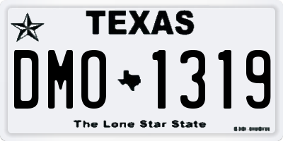 TX license plate DMO1319