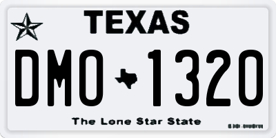 TX license plate DMO1320