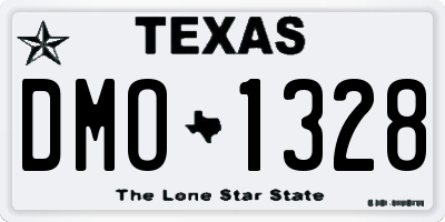 TX license plate DMO1328