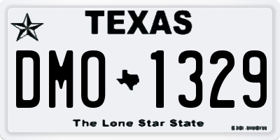 TX license plate DMO1329