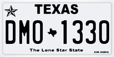 TX license plate DMO1330