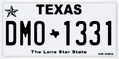 TX license plate DMO1331