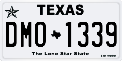 TX license plate DMO1339