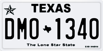 TX license plate DMO1340